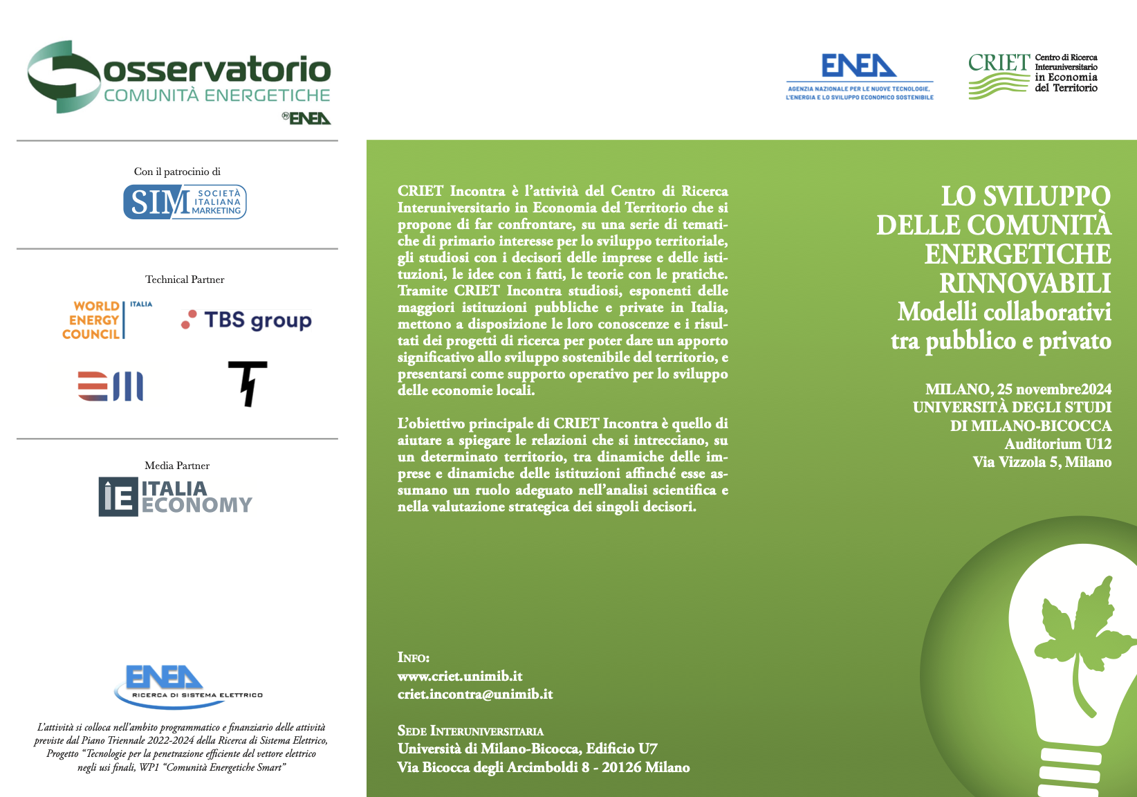 Lo sviluppo delle Comunità Energetiche Rinnovabili. Modelli collaborativi tra pubblico e privato